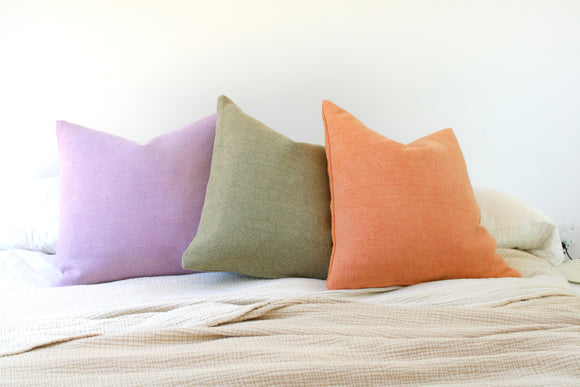 colorful throw pillows cotton linen decor pillows orange green purple mauve olive tangerine woven throw pillow covers aesthetic room decor colorful room decor bright muted throw pillows