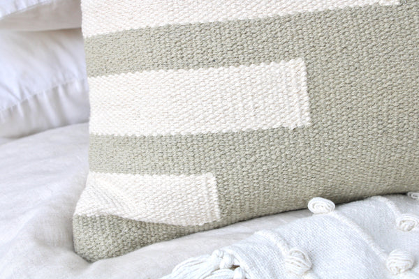 Kilim lumbar pillow gray beige ivory white lumbar pillow cover lines kilim decor pillow cover decorative throw pillow cover minimalist decor modern minimalist decor minimalist pillows for bedroom decor pillows for sofa chair couch living room nursery