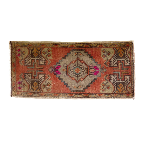 vintage rug vintage turkish rug small rug bathroom mat bathroom rug rust decor turkish decor boho rug boho decor boho scandi decor muted boho rug brown tan beige low pile rug accent rug throw rug doorway rug doormat antique rug small turkish rug