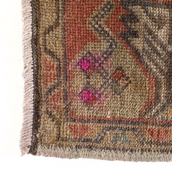 vintage rug vintage turkish rug small rug bathroom mat bathroom rug rust decor turkish decor boho rug boho decor boho scandi decor muted boho rug brown tan beige low pile rug accent rug throw rug doorway rug doormat antique rug small turkish rug