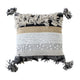 Casa boho throw pillow decorative pillow cover pom pom pillow black white tan beige fringe 20x20 pillow boho home decor cotton bohemian pillow cover cushion cover