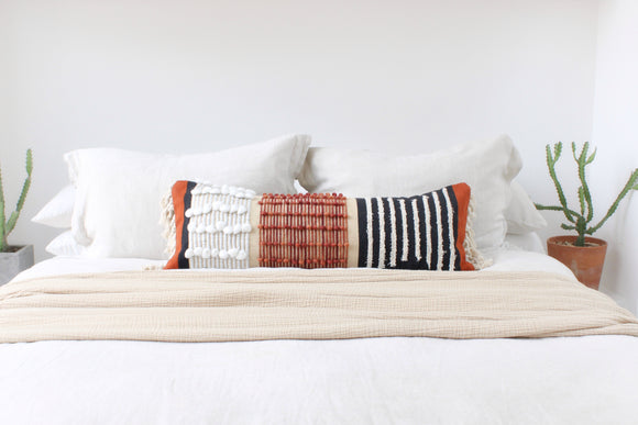 Velvet Extra Long Lumbar Pillow Cover 13x36 in Brown – Plankroad Home Decor