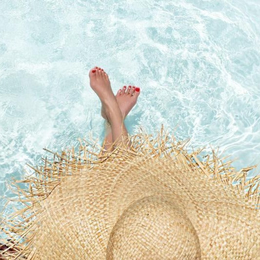 oversized floppy straw hat pool sunny day sun hat bohemian boho hat with fringed edges water relaxation