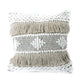 casa boho coastal bohemian modern boho fringe tassels texture textured decorative throw pillow cover cushion moroccan shabby chic farmhouse style home decor decorations furnishings accents accent toss plush white beige tan neutrals neutral toned earth tones couch sofa chair bench bed bedroom living room entry house scandinavian beachy nautical beach bungalow casita cabana nursery girl boy teen indoor outdoor 20x20 inch 100% cotton soft woven sand sandy taupe interior design styling decorator 
