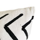 Casa Boho lumbar pillow black and white monochrome decor mudcloth mud cloth pillow geometric designs aztec indian tribal long lumbar pillow long pillow simplistic home minimalist home simple design neutral colors black pillow black decor black and white decor modern boho bohemian nordic decorations nordic home japandi style bedroom living room sofa couch woven nook bolster pillow african mud cloth