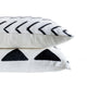 Casa Boho lumbar pillow black and white monochrome decor mudcloth mud cloth pillow geometric designs aztec indian tribal long lumbar pillow long pillow simplistic home minimalist home simple design neutral colors black pillow black decor black and white decor modern boho bohemian nordic decorations nordic home japandi style bedroom living room sofa couch woven nook bolster pillow african mud cloth